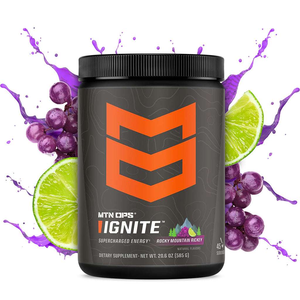 MTN Ops Ignite Rocky Mountain Rickey Energy Supplement 21oz Tub 45 Servings