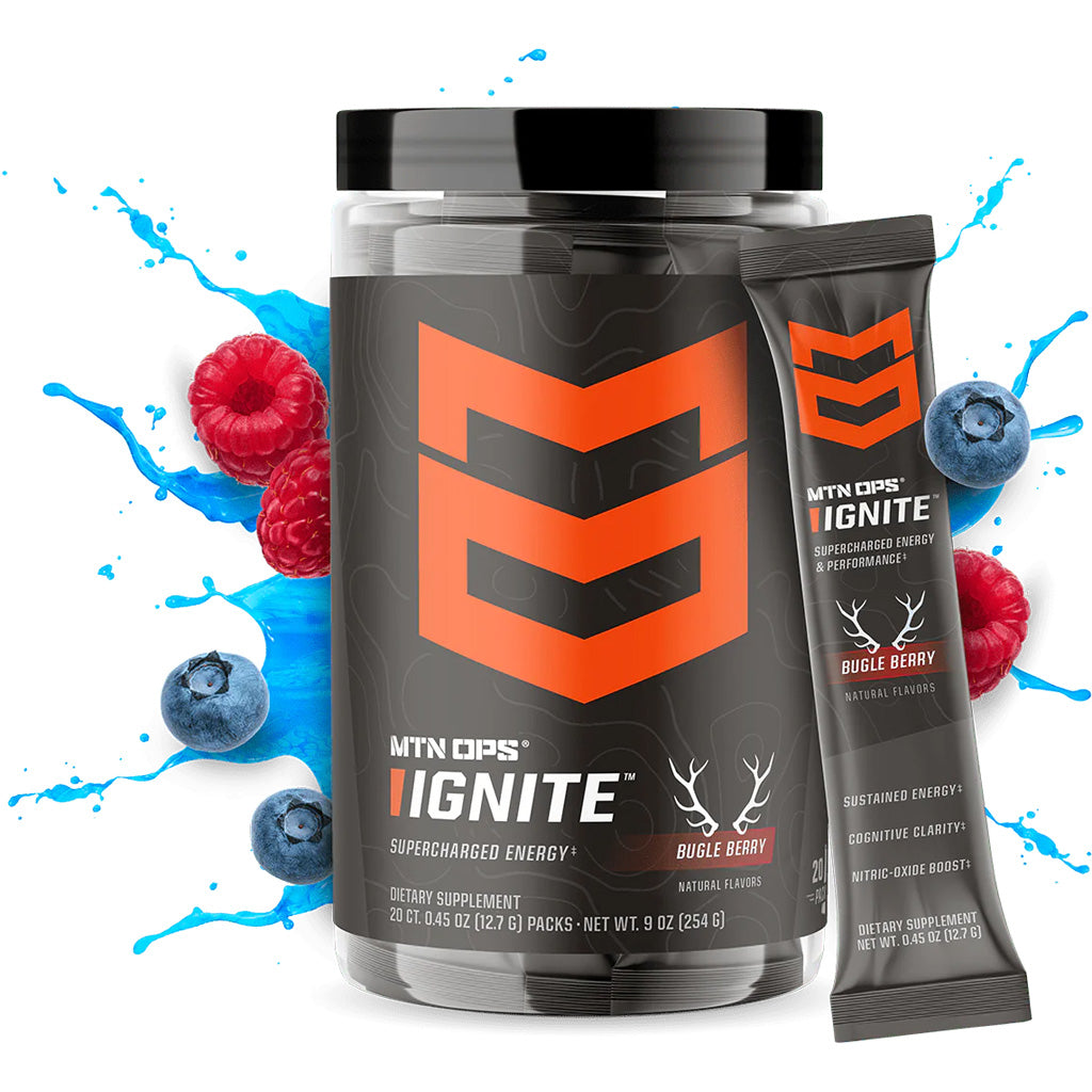 MTN Ops Ignite Bugle Berry Trail Pack 20ct Single-Serve Energy Packets