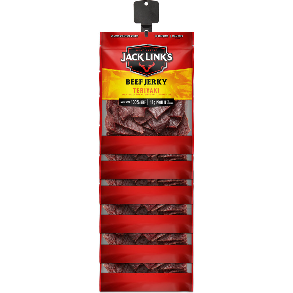 Jack Links 3.25oz Teriyaki Beef Jerky Clip Strip Display 12ct