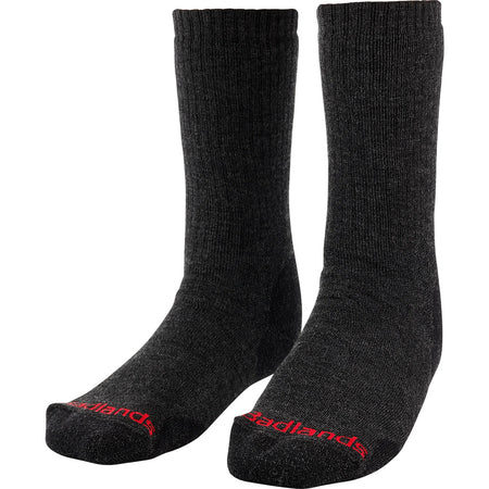 Badlands Heavyweight Merino Crew Sock Black - Large