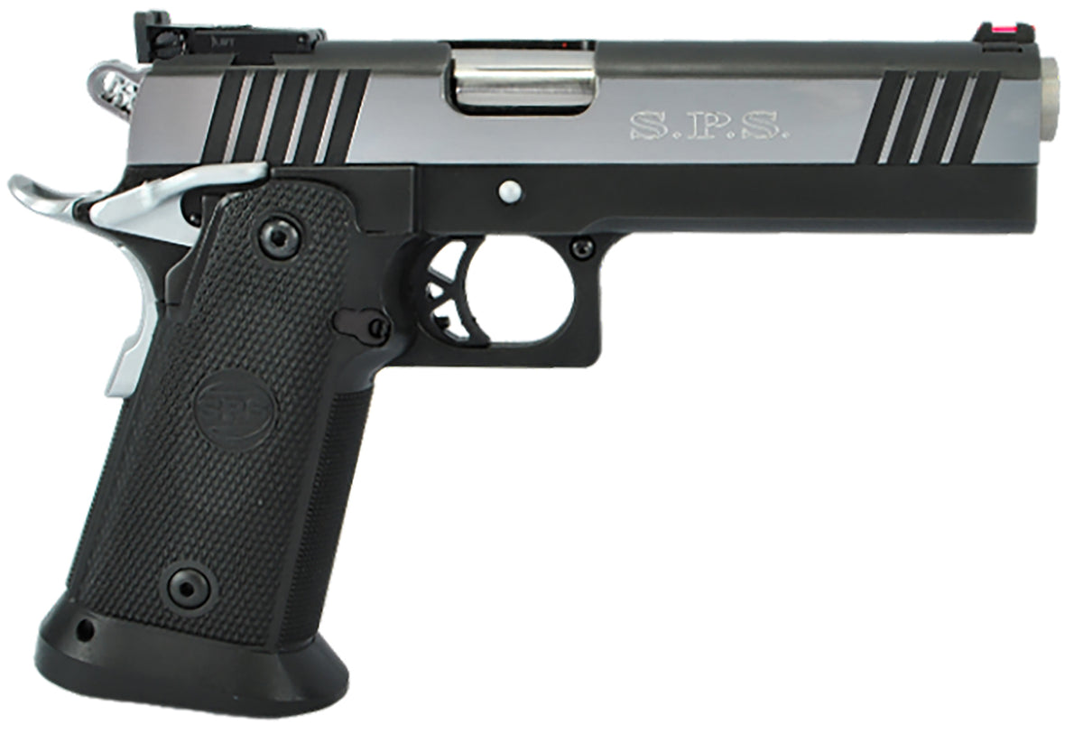 TriStar 85674 SPS Pantera 1911 9mm Luger 18+1 5" Stainless Steel Barrel, Black Chrome Serrated Steel Slide, Black Steel Frame w/Beavertail, Black Polymer Grip, Right Hand