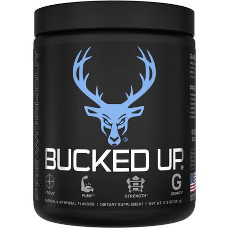 Bucked Up Pre-Workout Blue Raz Flavor 30 Serving Tub