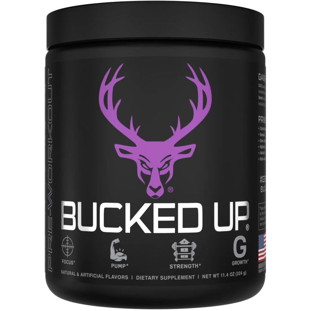 Bucked Up Pre-Workout Grape Gainz Flavor 30 Serving Tub