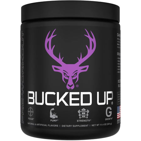 Bucked Up Pre-Workout Grape Gainz Flavor 30 Serving Tub