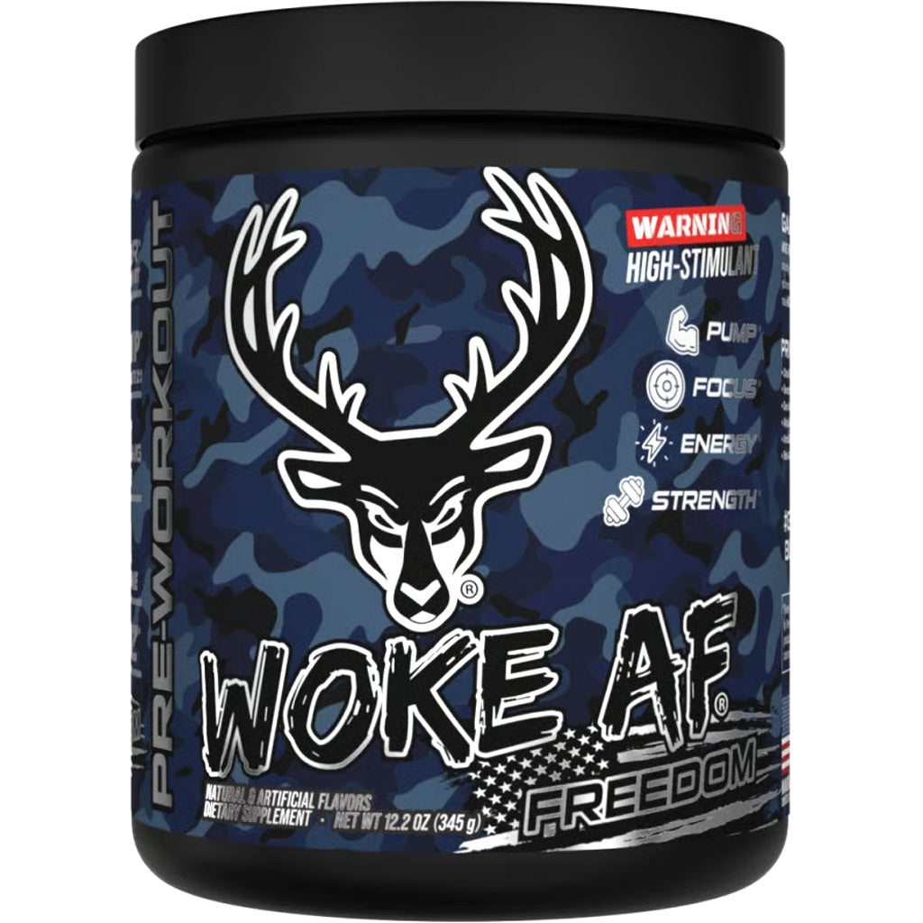 Bucked Up Woke AF Pre-Workout Freedom Grape Flavor 30 Serving Tub