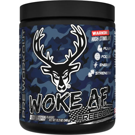 Bucked Up Woke AF Pre-Workout Freedom Grape Flavor 30 Serving Tub