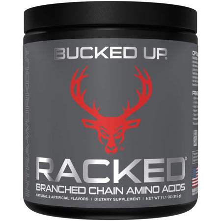 Bucked Up Racked BCAA Blood Raz Flavor 30 Serving Tub