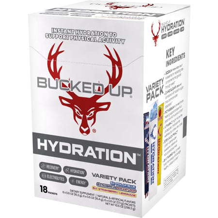 Bucked Up Hydration 2.0 BKFC Lemonade Electrolyte Drink Powder 18 Stick Packs