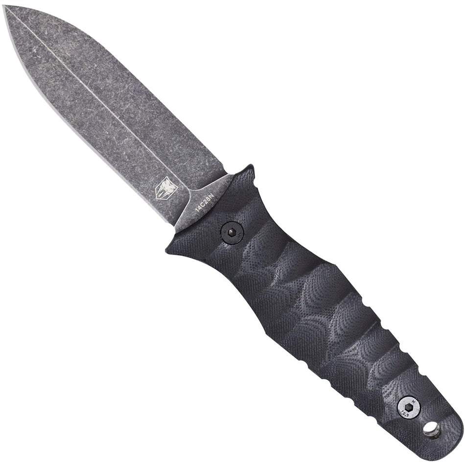 CobraTec Claymore Single Blade Dagger Fixed Blade Black Stonewash Finish