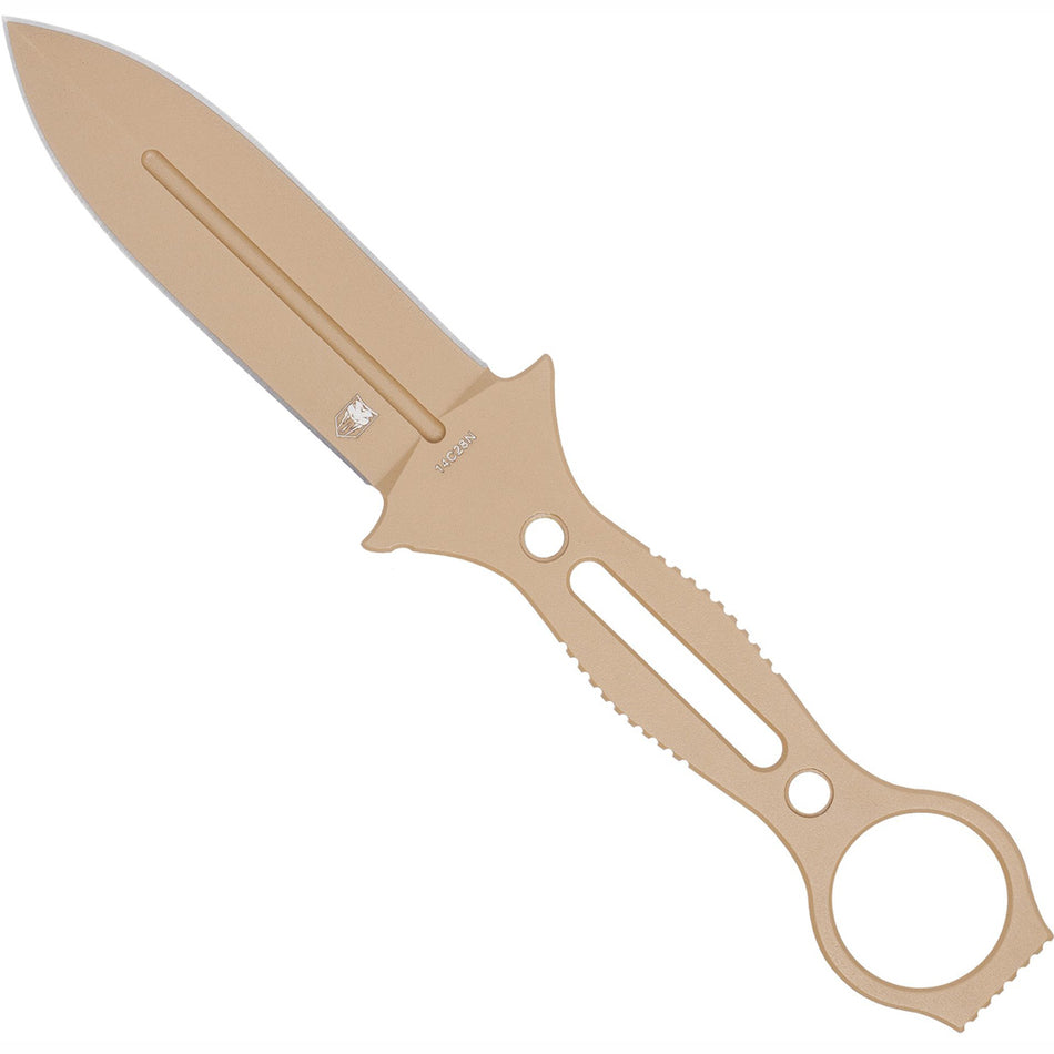 CobraTec Ringed Claymore Coyote Fixed Blade Dagger Knife