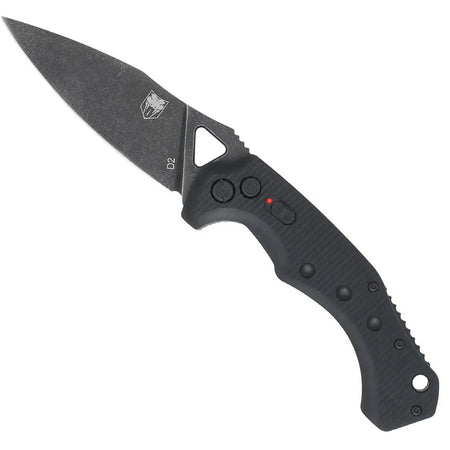 CobraTec Ryker Auto Folding Knife Black Stonewashed D2 Steel Drop Point Blade