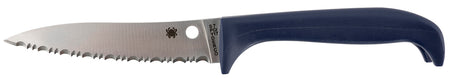 Spyderco Counter Puppy Kitchen Knife 3.48" 7Cr17MoV Serrated Fixed Blade Purple Plastic Handle K20SPR
