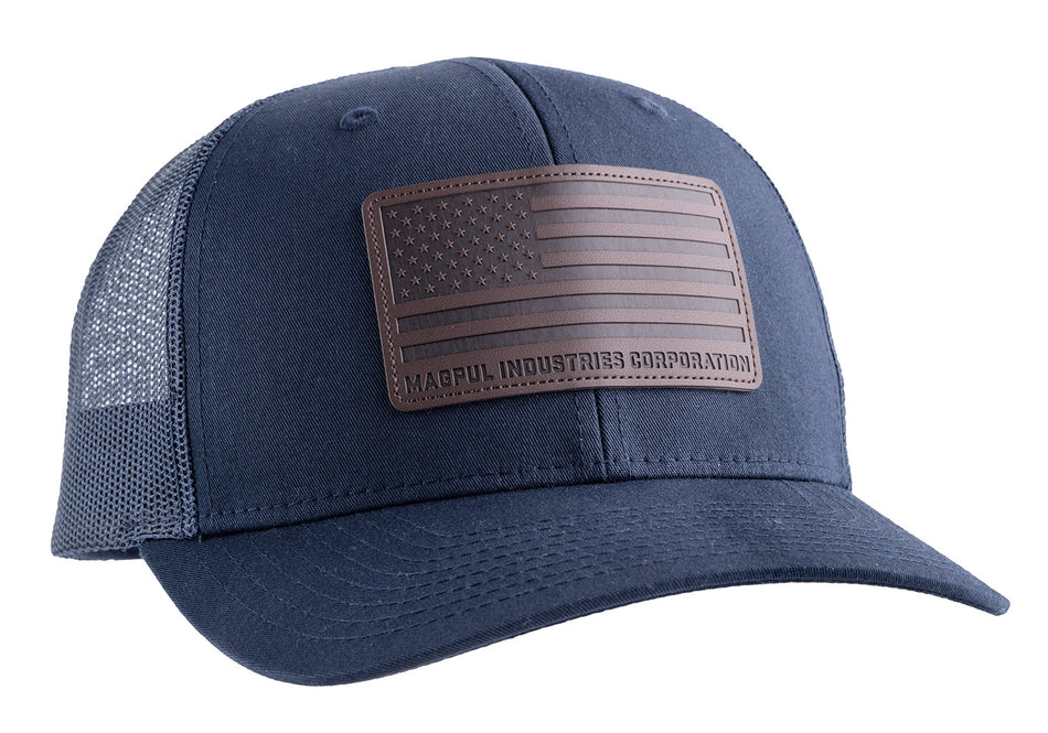 Magpul Standard Trucker Hat Navy Adjustable Snapback Leather Patch OSFA MAG1212-410