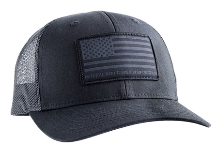 Magpul Standard Patch Trucker Hat Black Adjustable Snapback Woven Flag Patch OSFA MAG1215-001