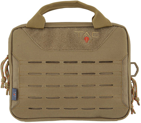 Tac Six 10816 Crew Dual Tactical Pistol Case Coyote 600D Polyester 2 Handguns