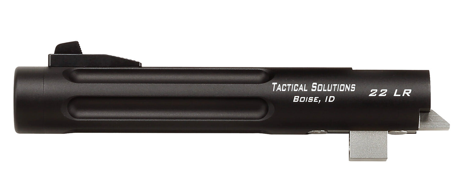 Tactical Solutions Trail-Lite Barrel 22 LR 5.50" Matte Black Aluminum Fluted Threaded with Fiber Optic Front Sight for Browning Buck Mark