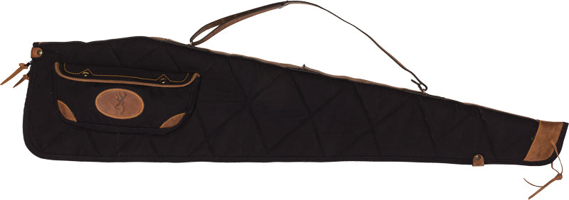 Browning Lona Canvas Gun Case 48" Scoped Black with Brown Trim