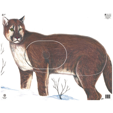 Maple Leaf NFAA Animal Target Face Group 2 Cougar 22.5x28.5in.
