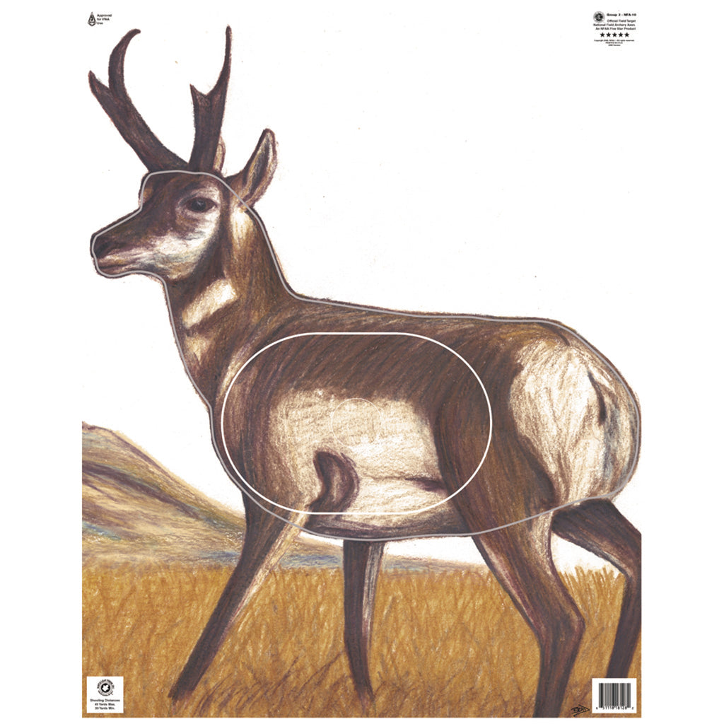Maple Leaf NFAA Animal Target Face Group 2 Antelope 22.5x28.5in.