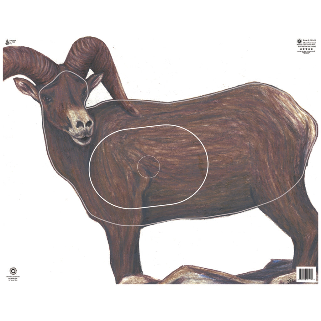Maple Leaf NFAA Animal Target Face Group 2 Ram 22.5x28.5in.