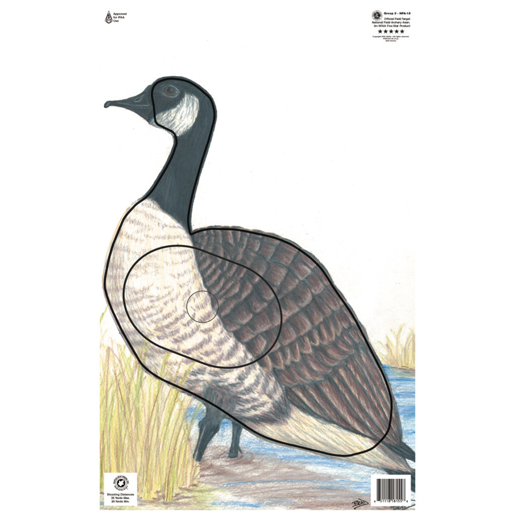 Maple Leaf NFAA Animal Faces Group 3 Goose Target Face