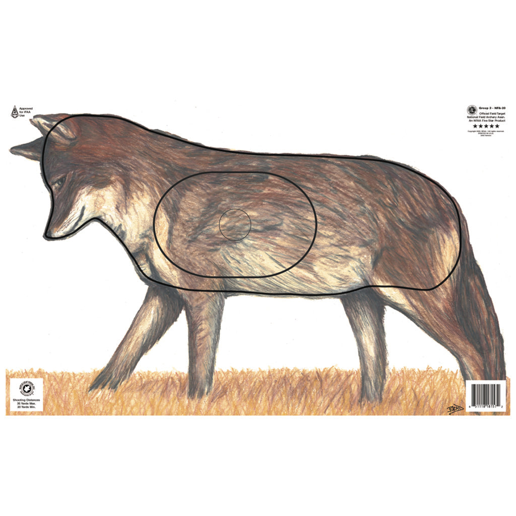 Maple Leaf NFAA Animal Faces Group 3 Coyote Target Face