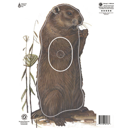 Maple Leaf NFAA Animal Faces Group 4 Woodchuck Target Face
