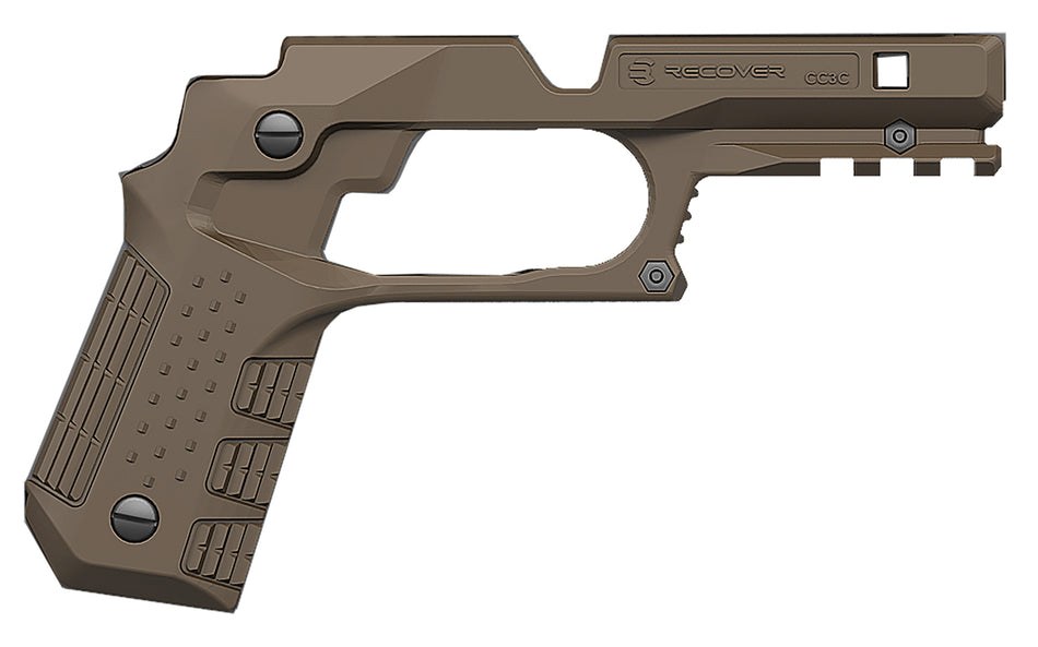 Recover Tactical CC3C02 Grip & Rail System Tan Polymer Picatinny Compact 1911