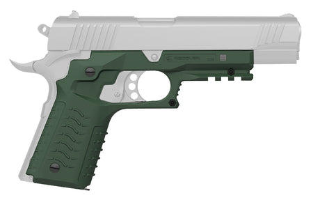 Recover Tactical CC3H03 Grip & Rail System OD Green Polymer Picatinny for Standard 1911