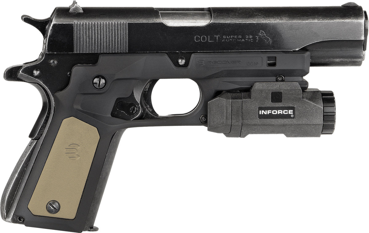 Recover Tactical CC3P0102 1911 Polymer Grip Frame Black with Interchangeable Black & Tan Panels