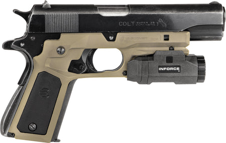 Recover Tactical CC3P0201 1911 Polymer Grip Frame Tan with Interchangeable Black & Tan Panels