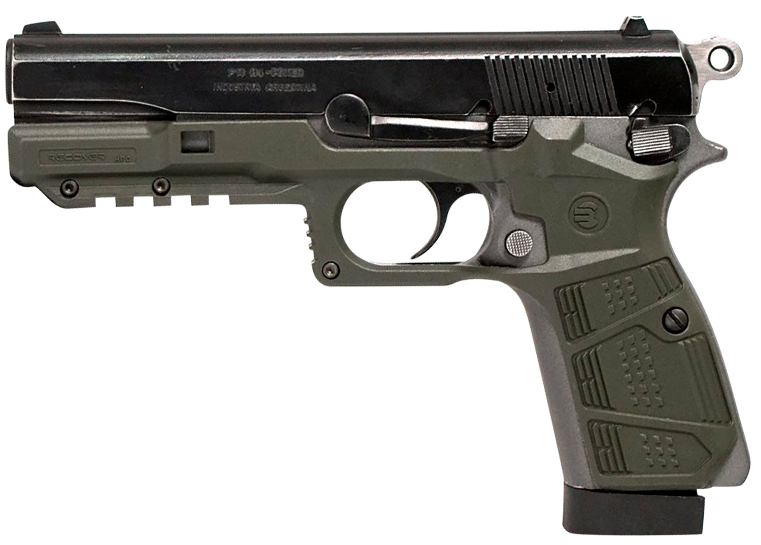 Recover Tactical HPC03 OD Green Polymer Picatinny Grip and Rail System for Browning Hi-Power