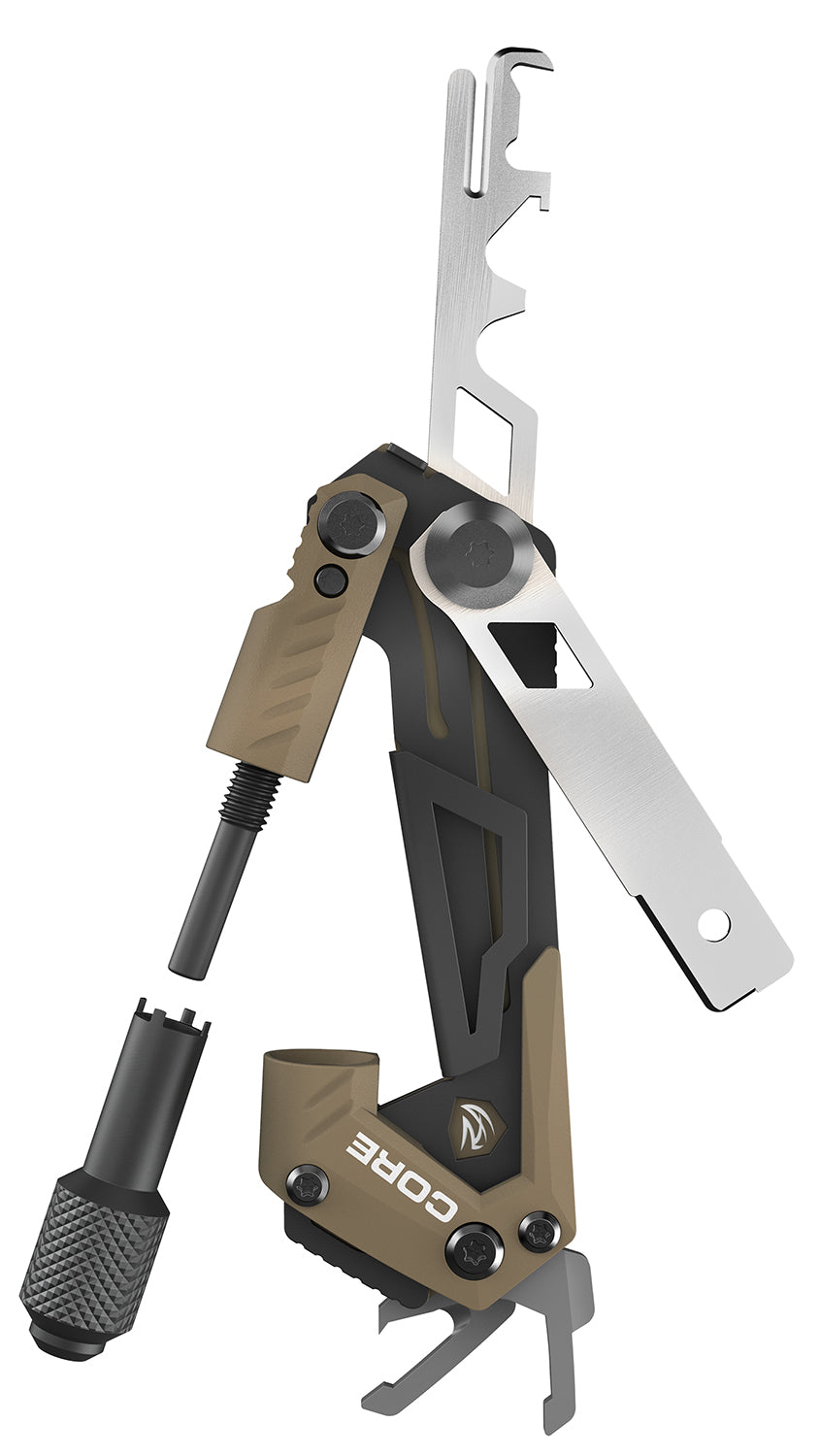 Real Avid Gun Tool CORE AR15 Multi-Function Maintenance Tool Olive Green/Black Stainless Steel