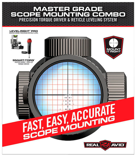 Real Avid AVMSMK Master Grade Scope Mounting Combo with Torque Driver and Reticle Leveling System