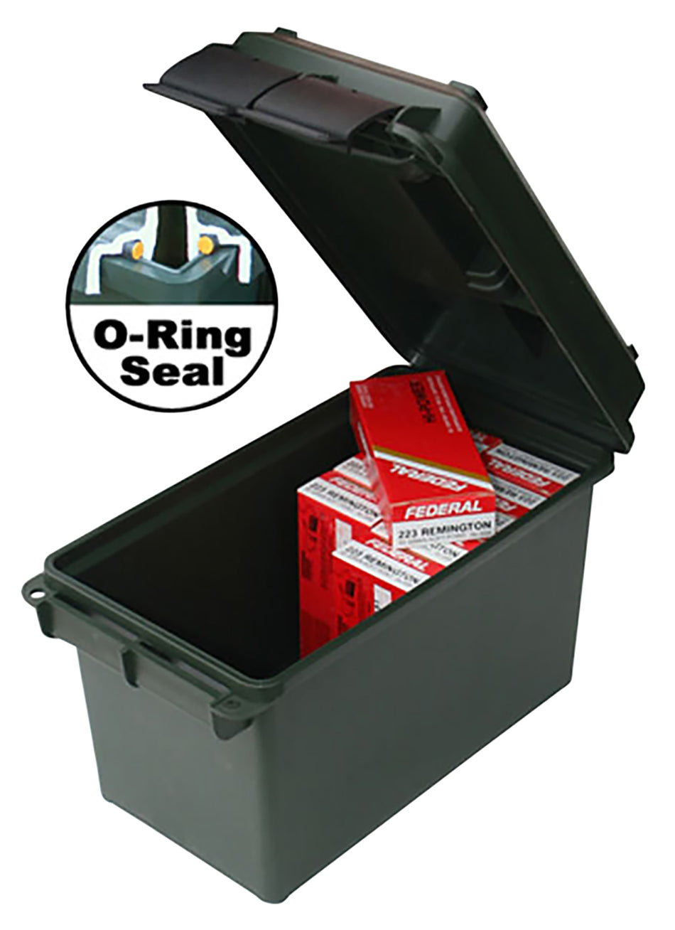 MTM Case-Gard AC50C40 Ammo Can 50Cal Rifle Black Polypropylene O-Ring Sealed Dual Latch