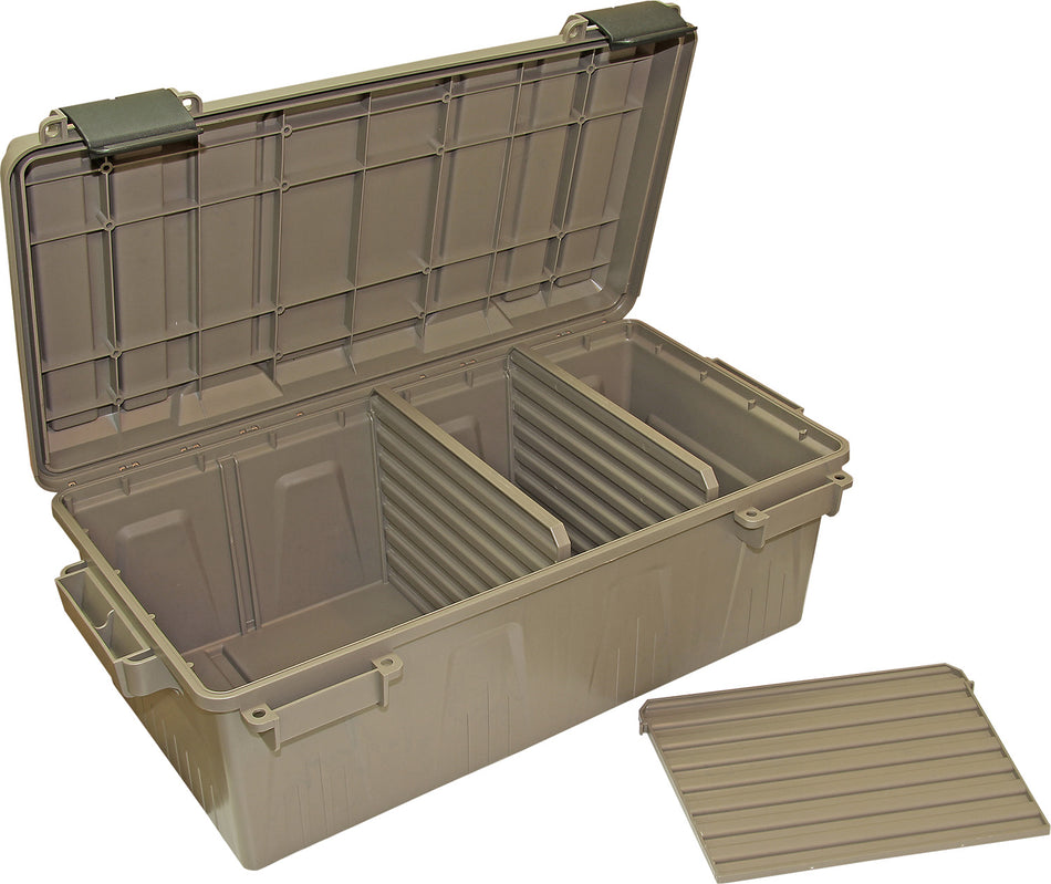 MTM Case-Gard ACDC30 Divided Ammo Crate Utility Box Beige Polypropylene 75 lb Capacity