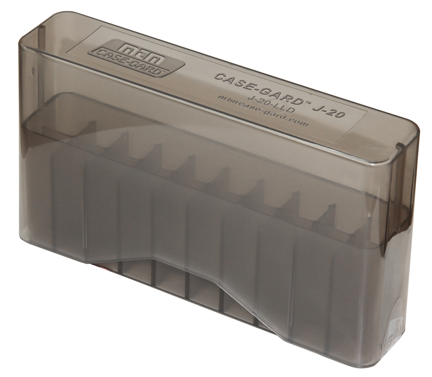 MTM Case-Gard J20LLD41 Slip-Top Ammo Box 338 Win Mag/7mm Clear Smoke Polypropylene 20 Rounds