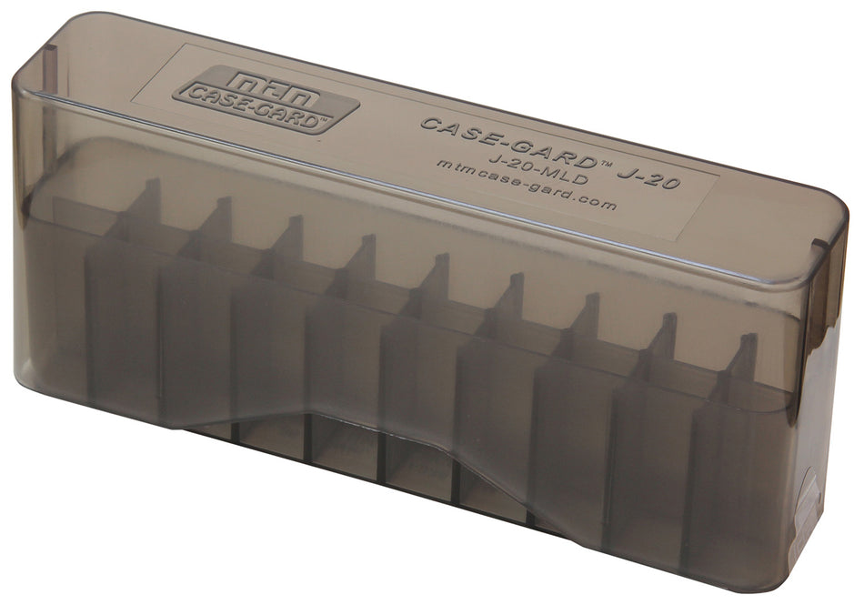 MTM Case-Gard J20MLD41 Slip-Top Ammo Box 30-30 Win/45-70 Gov Clear Smoke Polypropylene 20 Rounds