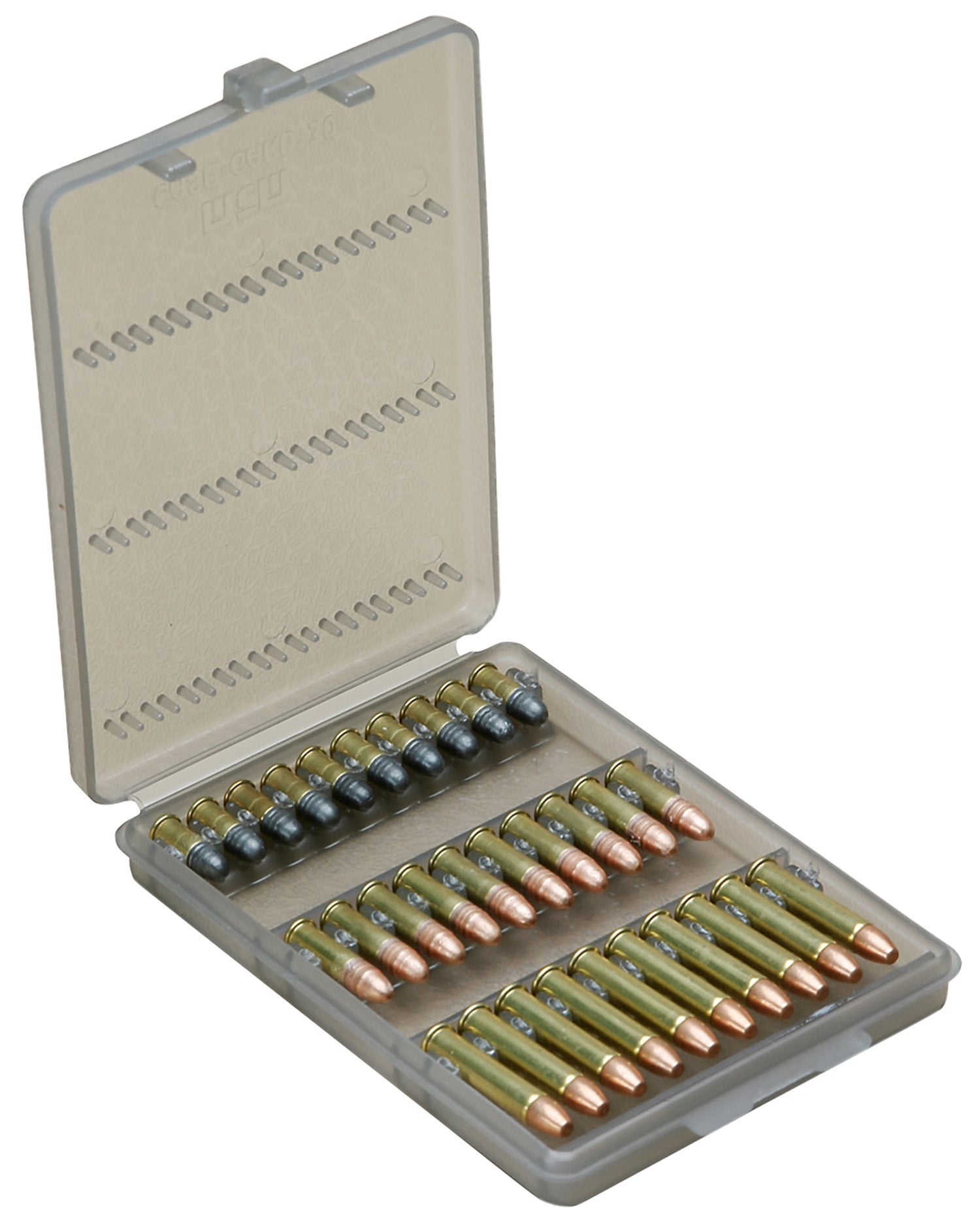 MTM Case-Gard W302241 Ammo-Wallet 22 LR and 17 HM2 Clear Smoke Polypropylene 30 Round