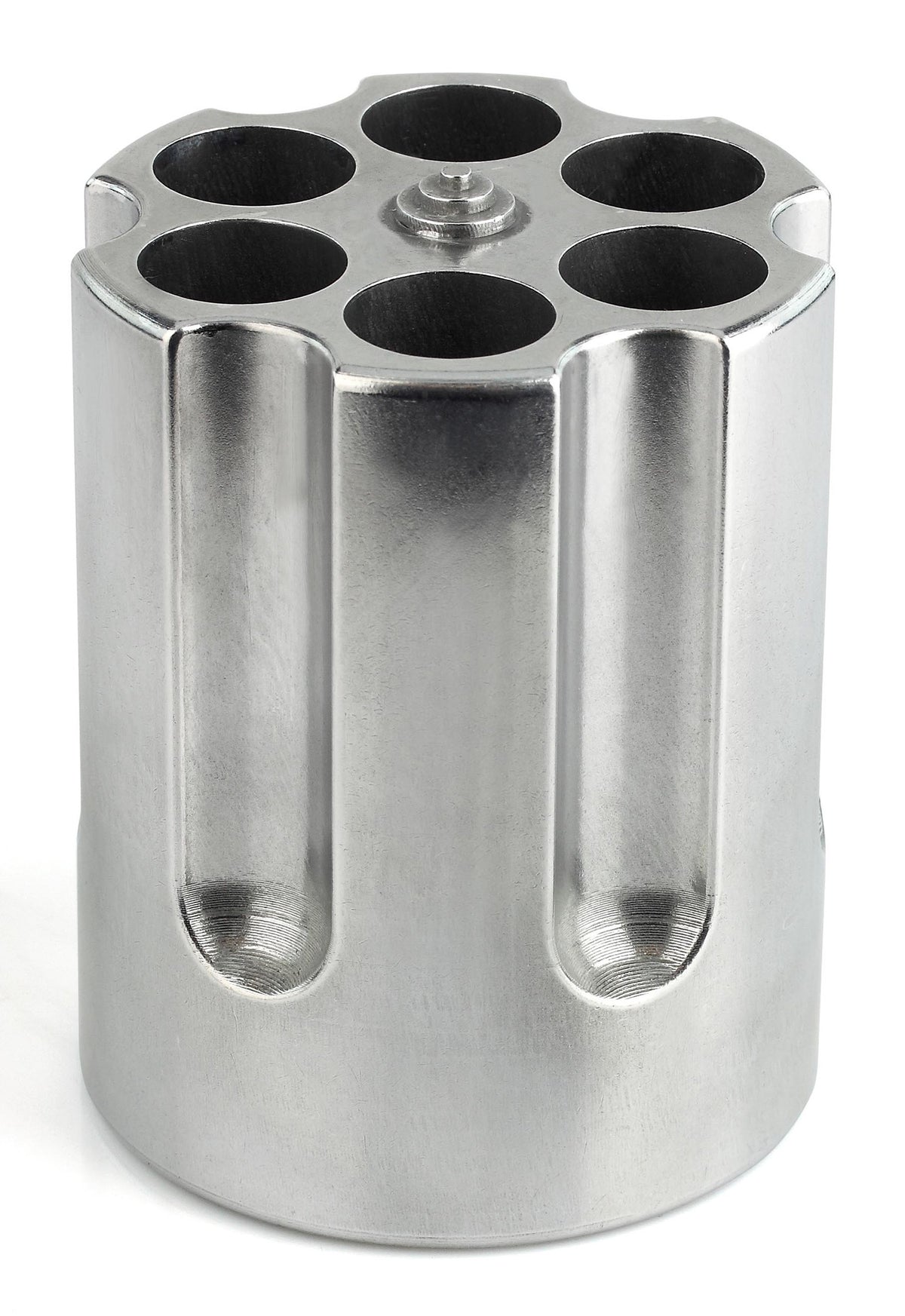 Caliber Gourmet CBG1007 Silver Aluminum Cylinder Pen Holder 3.25x2.75" Pistol Design