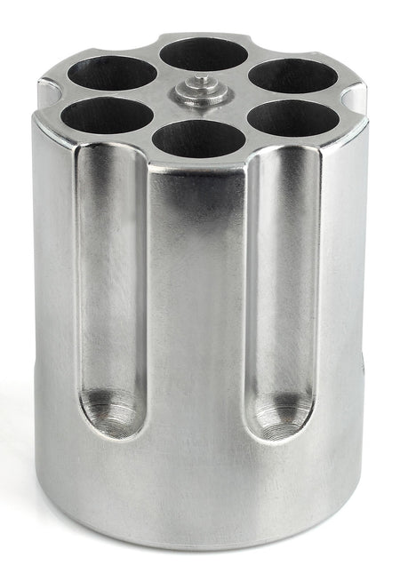 Caliber Gourmet CBG1007 Silver Aluminum Cylinder Pen Holder 3.25x2.75" Pistol Design