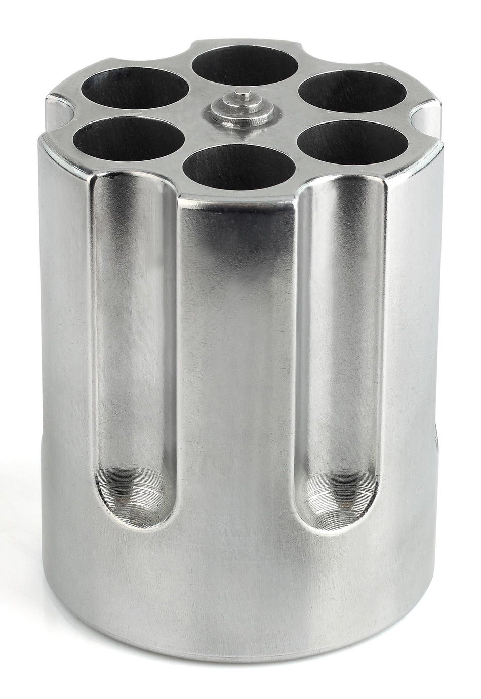 Caliber Gourmet CBG1007 Silver Aluminum Cylinder Pen Holder 3.25x2.75" Pistol Design