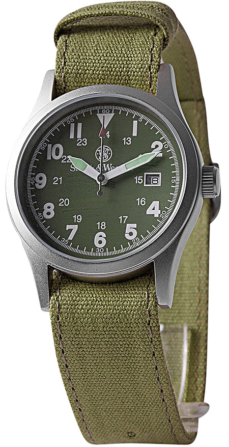 Smith & Wesson Military Watch Olive Drab Green with Canvas Straps