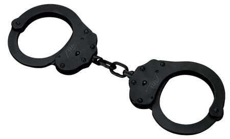 Uzi Accessories NIJ Approved Double-Lock Handcuffs Black Steel with 2 Keys