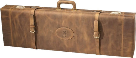 Browning Luggage Case O/U up to 34" BBL Distressed Leather Brown