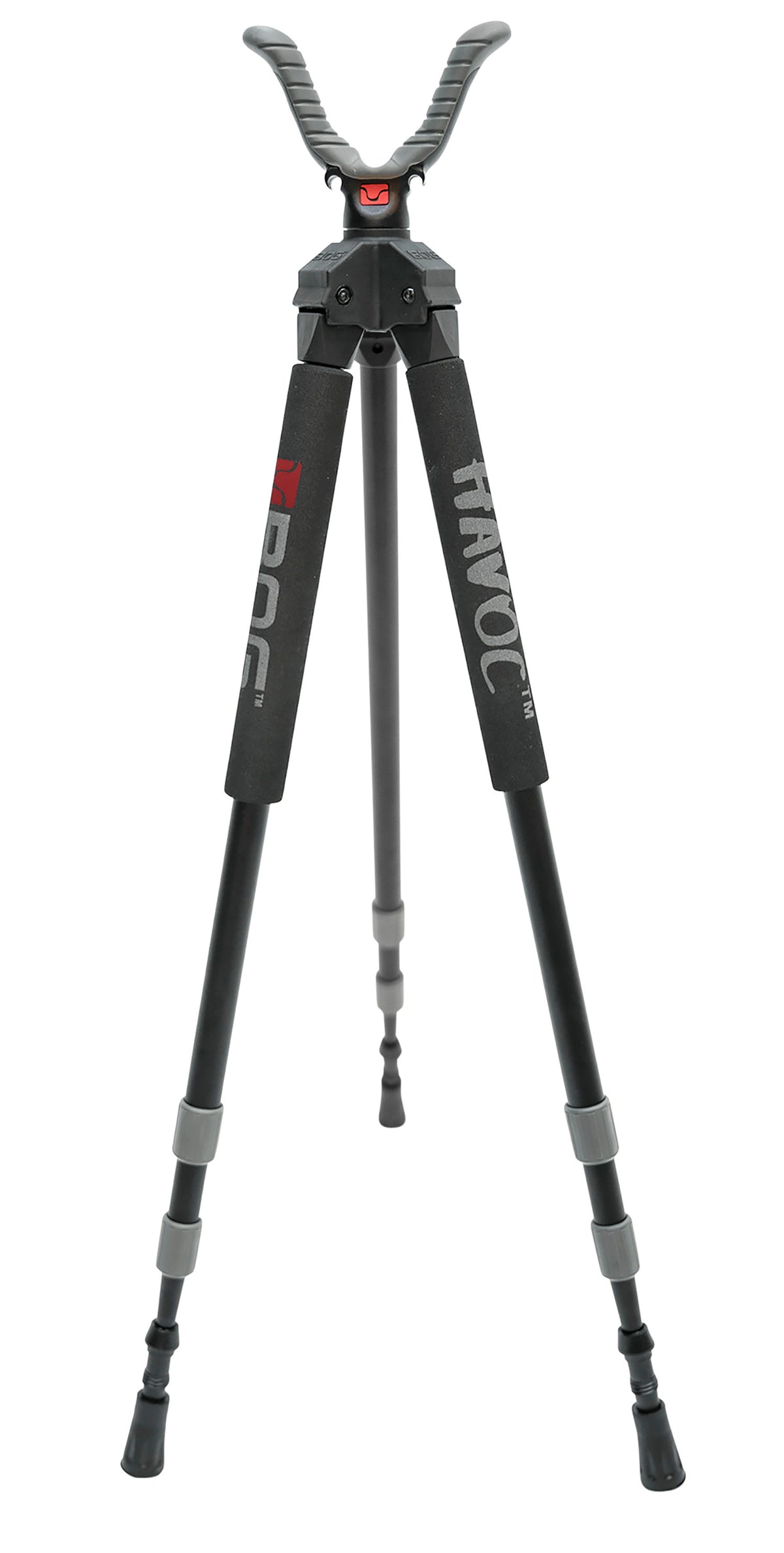 Bog-Pod 1100479 Havoc Tripod Black Aluminum Foam Grip Rubber Feet 360 Pan 22-50 Inch
