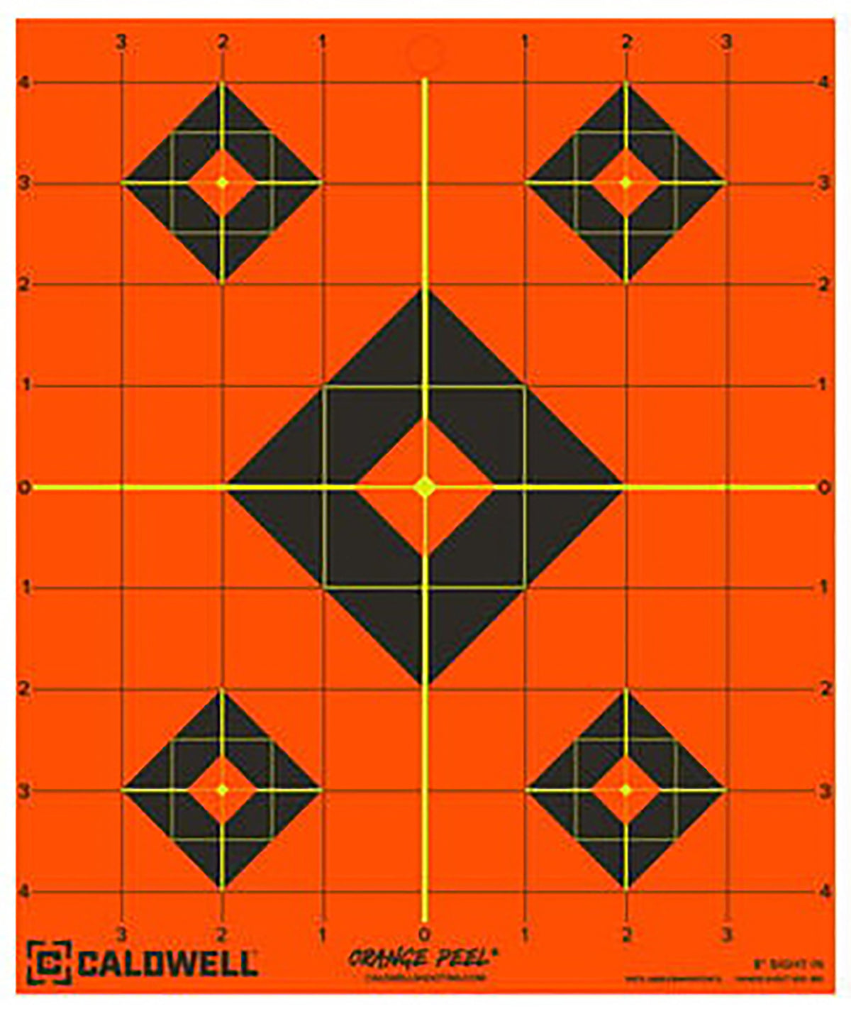 Caldwell 1166103 Orange Peel Self-Adhesive Reactive 8" Diamond Paper Target Black/Orange 25 Pack