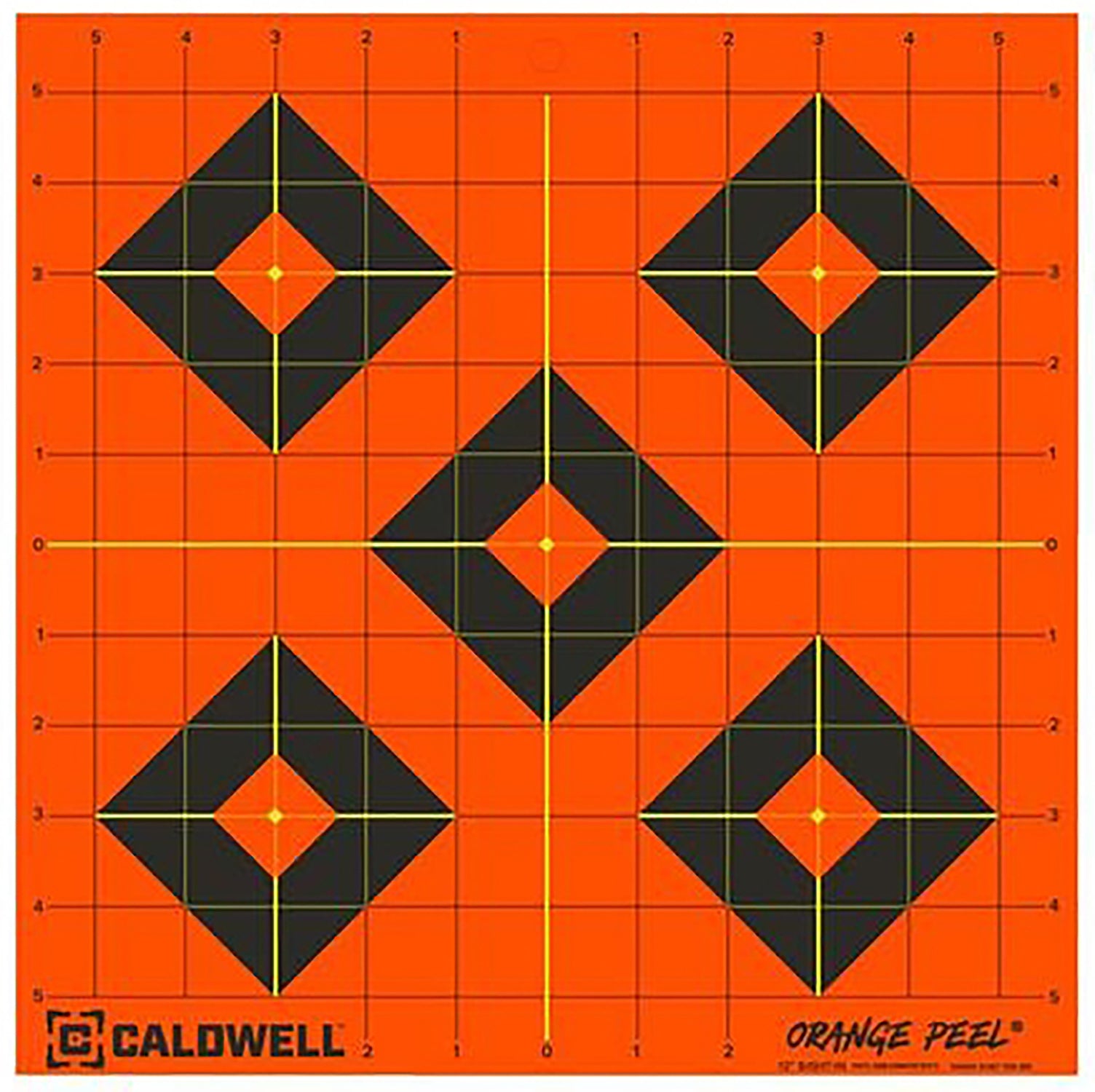 Caldwell 1166105 Orange Peel Self-Adhesive Reactive 12" Diamond Paper Target Black/Orange 25 Pack