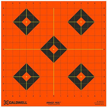 Caldwell 1166106 Orange Peel Self-Adhesive Reactive 16" Diamond Paper Target Black/Orange 5 Sheets