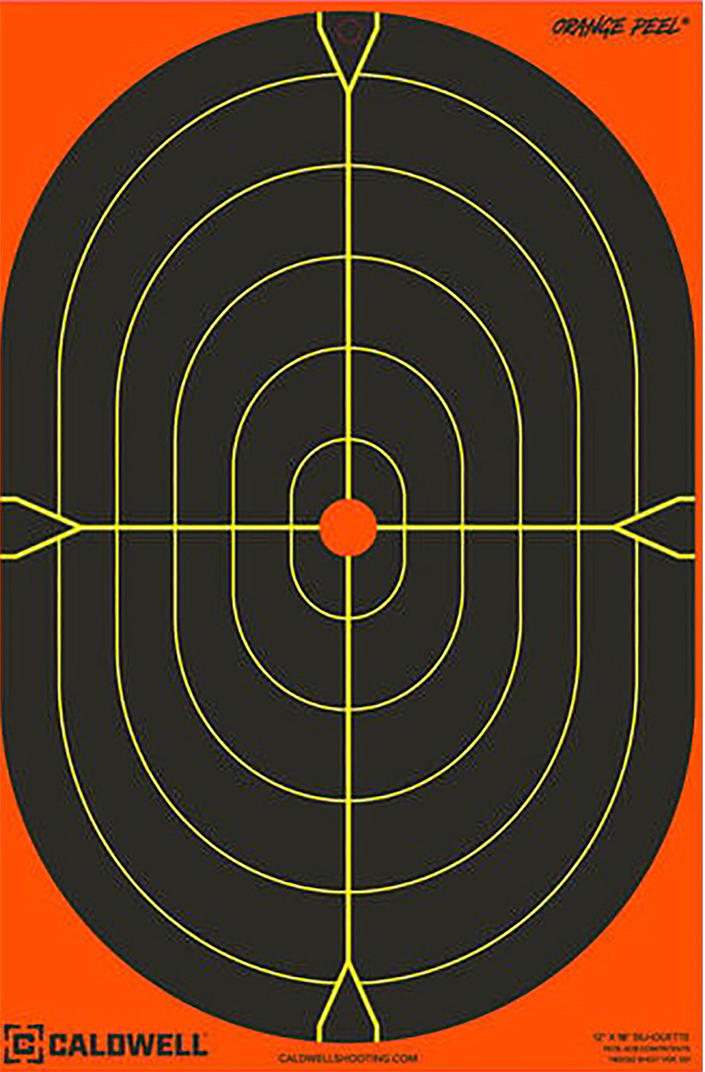 Caldwell 1175517 Orange Peel Self-Adhesive Oval Silhouette Targets 12x18 Inch 5 Pack
